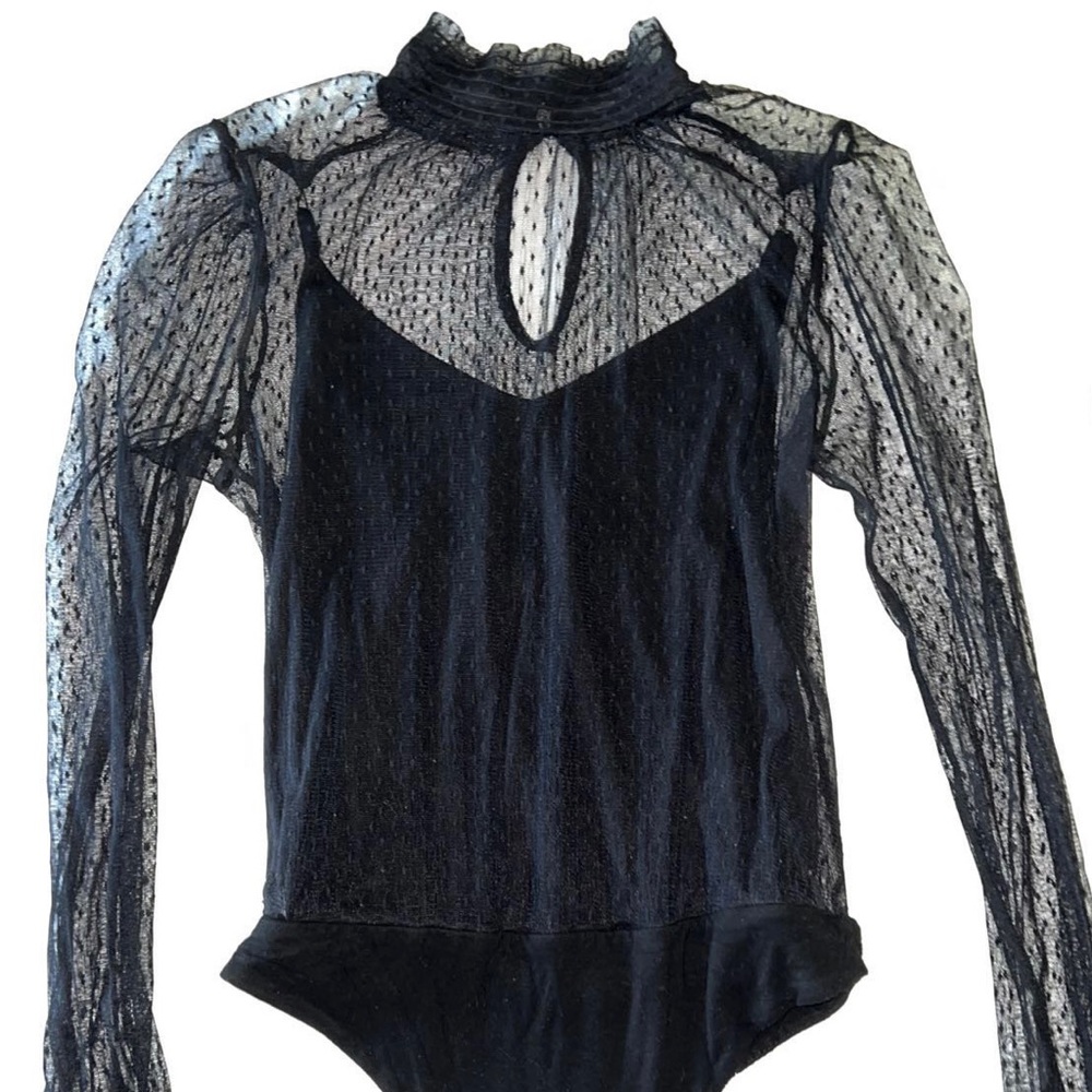 Black sheer bodysuit